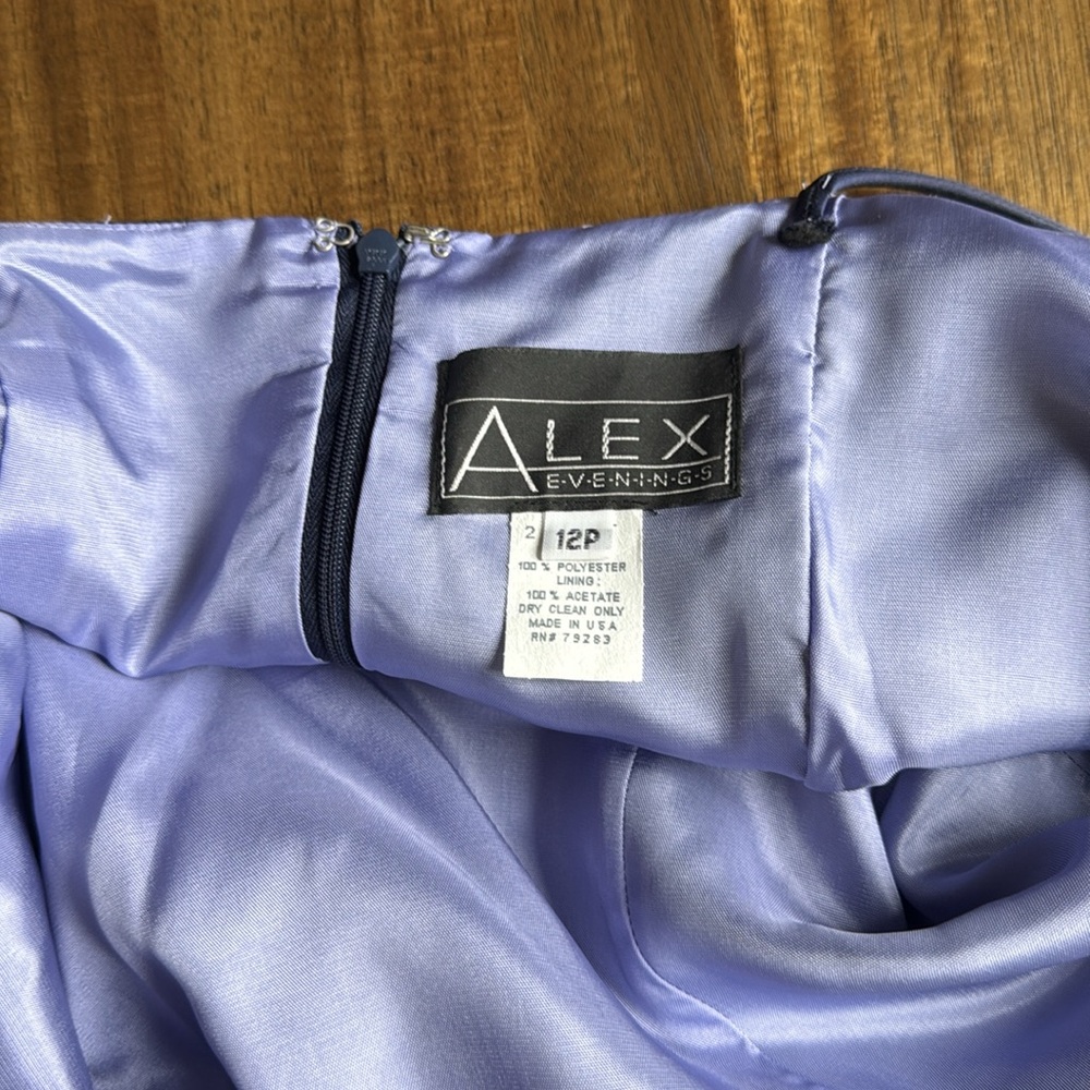 Alex Evenings vintage spaghetti strap Navy Dress set 6/8 - Picture 12 of 14